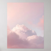 Soft Pastel Cloud Sky Art Print (Voorkant)