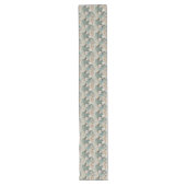 Soft Pastel Coastal Table Runner Seashell accenten Lange Tafelloper (Voorkant)
