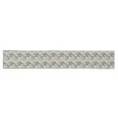 Soft Pastel Coastal Table Runner Seashell accenten Lange Tafelloper (Horizontaal)