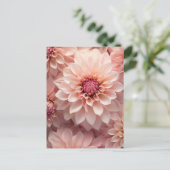 soft pastel colored dahlia flower  briefkaart (Staand voorkant)
