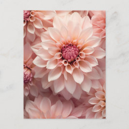 soft pastel colored dahlia flower briefkaart