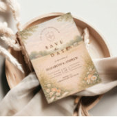 Soft Pastel Countryside Meadow Wedding Save The Date
