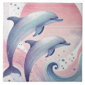 soft pastel dolphins tegeltje (Voorkant)