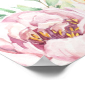 Soft Pastel Floral Baby shower Welcome Sign Poster (Hoek)