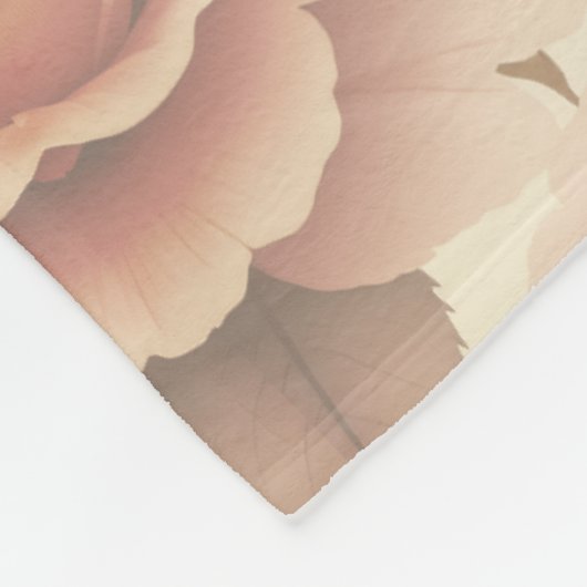 Soft Pastel Floral Fleece Deken (Hoek)