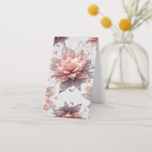 Soft Pastel Floral Folded Loyalty Card – Elegant (Voorkant)