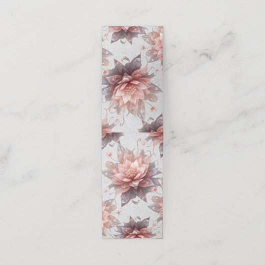 Soft Pastel Floral Folded Loyalty Card – Elegant  (Buitenkant ongevouwen)