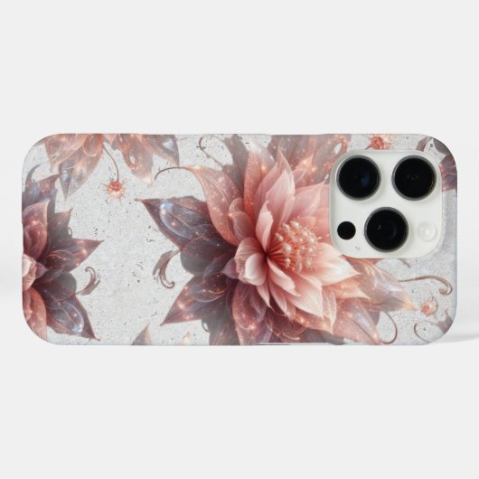 Soft Pastel Floral iPhone Case Lightweight Elegant (Achterkant (horizontaal))