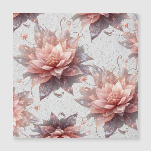 Soft Pastel Floral Magnet Card – Elegant Botanical (Voorkant)