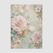 Soft Pastel Floral Pattern with Peonies Tissuepapier (Voorkant)