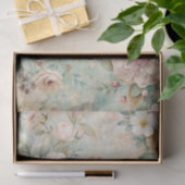 Soft Pastel Floral Pattern with Peonies Tissuepapier (Geschenk)