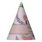 Soft Pastel Floral Personalized Birthday Feesthoedjes (Links)