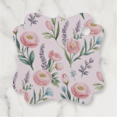 Soft Pastel Floral Personalized Birthday Thank You Bedankjes Labels (Achterkant)