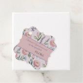 Soft Pastel Floral Personalized Birthday Thank You Bedankjes Labels (In situ)