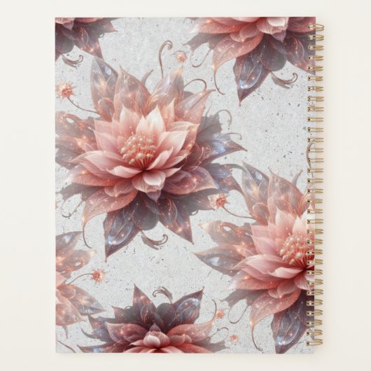 Soft Pastel Floral Planner–Elegant Daily Organizer (Achterkant)