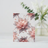 Soft Pastel Floral Postcard – Elegant Botanical Briefkaart (Staand voorkant)