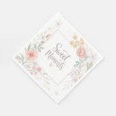 Soft Pastel Floral “Sweet Moments” Spring Design Servet (Hoek)