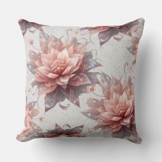 Soft Pastel Floral Throw Pillow 20x20 – Botanical  Kussen (Voorkant)