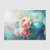 Soft Pastel Floral Watercolor Tissue Paper Tissuepapier (Voorkant)