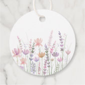 Soft Pastel Floral Wildflower Wedding Thank You Bedankjes Labels (Achterkant)