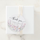 Soft Pastel Floral Wildflower Wedding Thank You Bedankjes Labels (In situ)