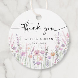 Soft Pastel Floral Wildflower Wedding Thank You Bedankjes Labels