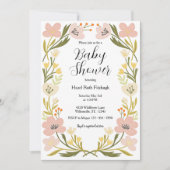 Soft Pastel Flowers Baby shower Kaart (Voorkant)