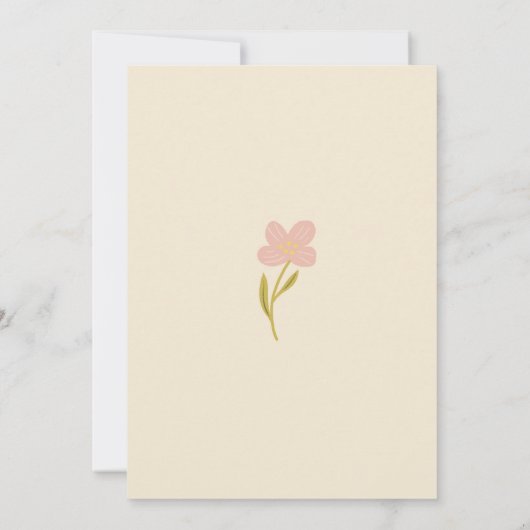 Soft Pastel Flowers Baby shower Kaart (Achterkant)