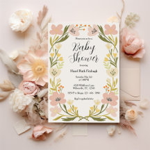 Soft Pastel Flowers Baby shower