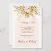 Soft Pastel Flowers Pampas Grass Boho Wedding Kaart (Achterkant)