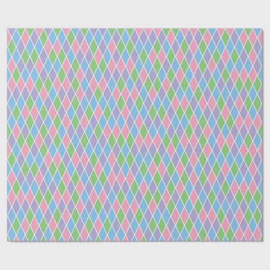 Soft Pastel Geometric Harlequin Cadeaupapier (Vlak)
