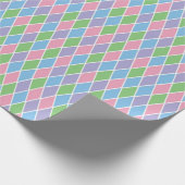 Soft Pastel Geometric Harlequin Cadeaupapier (Hoek)