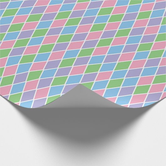 Soft Pastel Geometric Harlequin Cadeaupapier (Hoek)