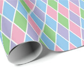 Soft Pastel Geometric Harlequin Cadeaupapier (Rol Hoek)