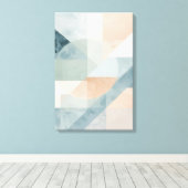 Soft Pastel Geometry – Abstracte moderne kunst pri Canvas Afdruk (Insitu (Houten vloer))