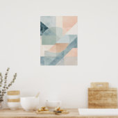 Soft Pastel Geometry – Abstracte moderne kunst pri Poster (Keuken)