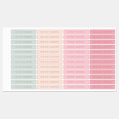 Soft Pastel Gepersonaliseerde School Naam Labels (Vel)