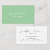 Soft pastel green, eenvoudig visitekaartje (Voorkant / Achterkant)