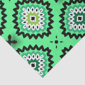 Soft Pastel Green Ethnic Boho Geometric Pattern Tissuepapier (Detail)
