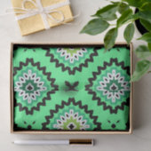 Soft Pastel Green Ethnic Boho Geometric Pattern Tissuepapier (Geschenk)