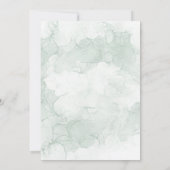 Soft pastel green met baby giraffe Aqeeqah nodig Kaart (Achterkant)