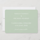 Soft Pastel Green Modern Save the date (Achterkant)