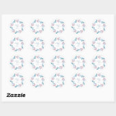 Soft Pastel Greenery Wreath Wedding Thank You Ronde Sticker (Vel)