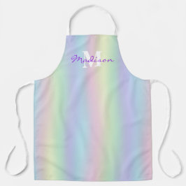 Soft Pastel Holographic Waves Schort