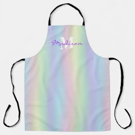 Soft Pastel Holographic Waves Schort