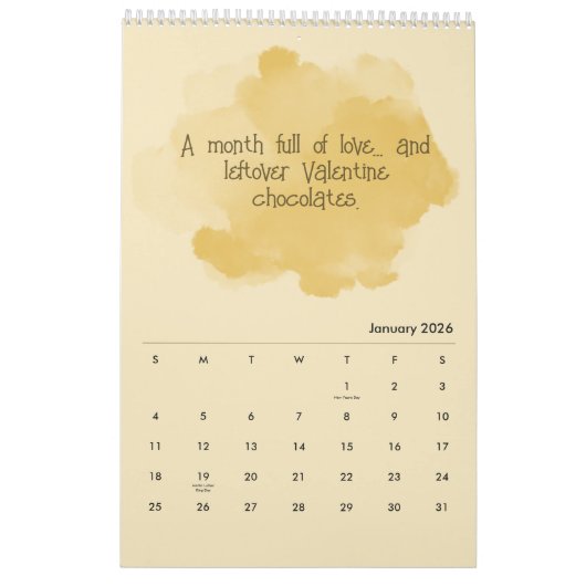 Soft Pastel Inspirational Art Calendar Kalender (Jan 2026)