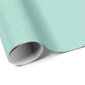 Soft Pastel Mint Aqua Light Turquoise Solid Cadeaupapier (Rol Hoek)