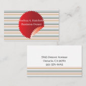 Soft Pastel Multi kleur Stripe Handgemaakte Lijnen Visitekaartje (Voorkant / Achterkant)