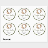 Soft Pastel Neutral Christmas Name Stickers (Vel)