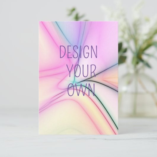 Soft Pastel ontwerp uw eigen Bedankkaart (Staand voorkant)